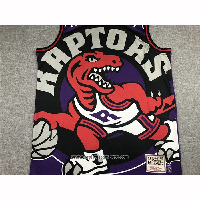 Camiseta Toronto Raptors Tracy Mcgrady #1 Mitchell & Ness Big Face Violeta